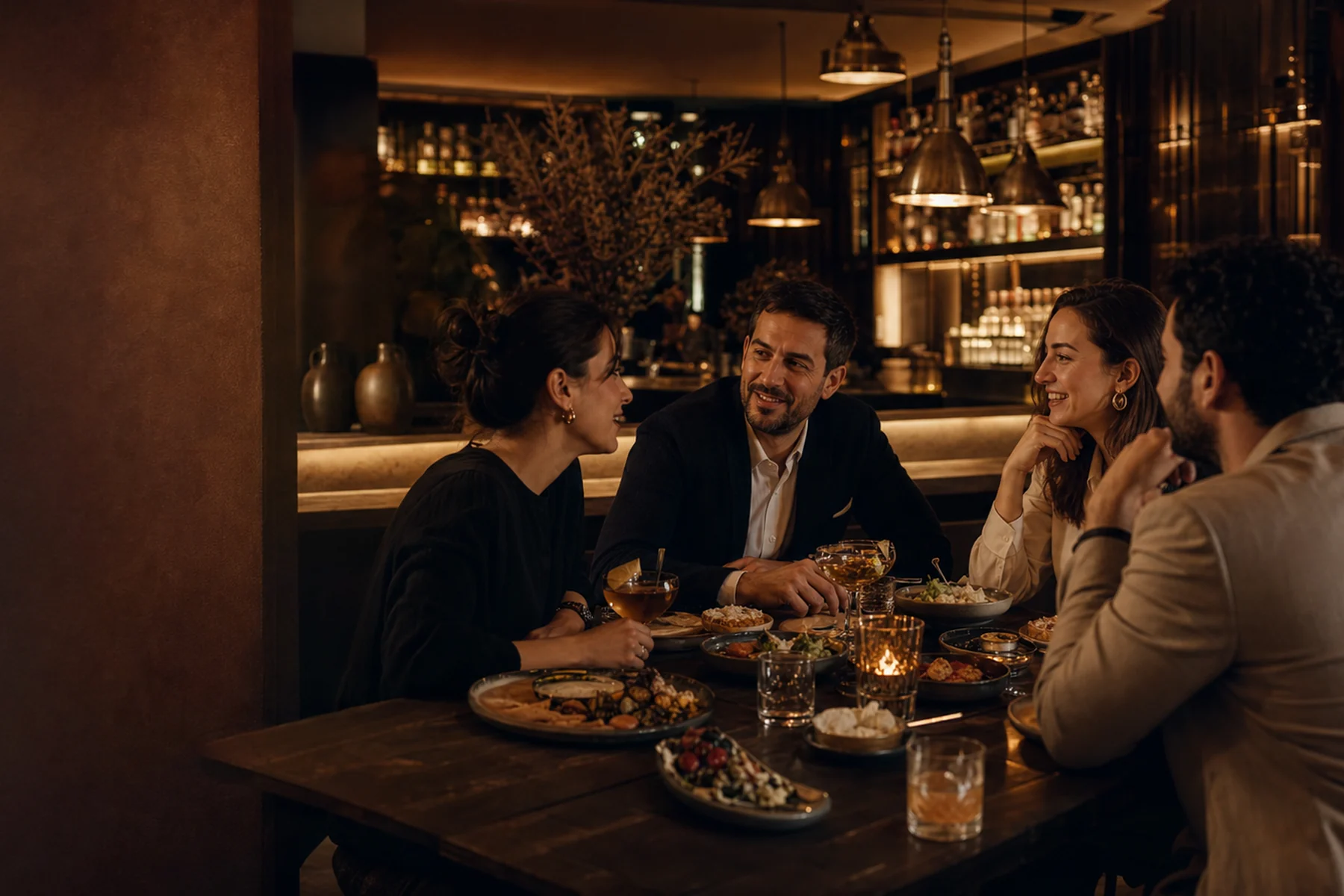 Loş ışıkta Marta masası